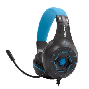 HEADSET TECDRIVE GAMER PX-12 SPACE WAR LED USB/ P2 PARA PS3/ PS4/ XBOX ONE/ NSWITCH PRETO/AZUL - PX-12 - FR