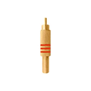 PLUG RCA GOLD C/ MOLA 6/7MM VERMELHO - PGRC0001