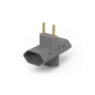 ADAPTADOR BENJAMIM ENERBRAS TIPO T 10A 2 PINOS CINZA - 013-EN/P - FR