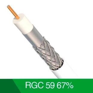 CABO COAXIAL CABLETECH RGC59 75R COM 67% DE MALHA BRANCO (BOBINA 305M)