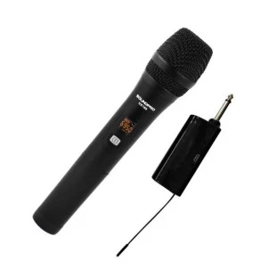 MICROFONE SEM FIO SIMPLES SOUNDPRO PROFISSIONAL UHF 16 CANAIS 600MHZ A 690MHZ PRETO - UX160 - FR
