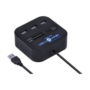 HUB USB VINIK 2.0 3 PORTAS COM LEITOR DE CARTAO SD/ MICRO SD/ MS/ M2 / TF - 29593 - FR