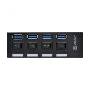HUB USB VINIK 3.0 4 PORTAS COM CHAVE SELETORA INDIVIDUAL HUV-50 PRETO - 32282 - FR
