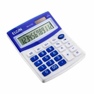 CALCULADORA DE MESA ELGIN 12 DIGITOS AZUL - MV4125
