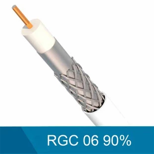 CABO COAXIAL PROELETRONIC RGC06 75R COM 90% DE MALHA BRANCO (300M) - CACO0690/03
