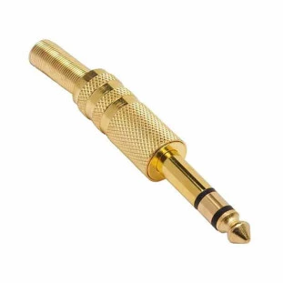 PLUG P10 STEREO METAL COM MOLA GOLD - PGPZ0007