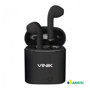 FONE DE OUVIDO VINIK BLUETOOTH EASY W1+ TWS TRUE WIRELESS PRETO - 35299 - FR