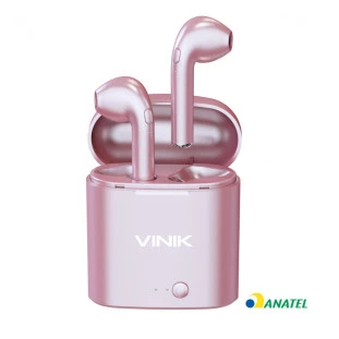 FONE DE OUVIDO VINIK BLUETOOTH EASY W1+ TWS TRUE WIRELESS ROSE - 100295 - FR