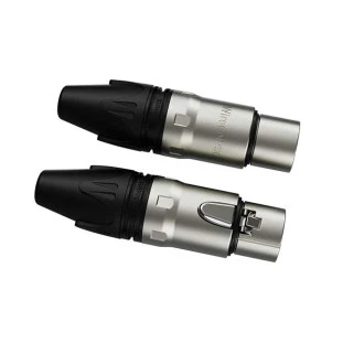 PLUG CANNON XLR WIRECONEX FEMEA PROFISSIONAL WC 1003 FL BK NI ANEL PRETO - 8836
