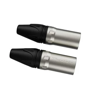 PLUG CANNON XLR WIRECONEX MACHO PROFISSIONAL LINHA 3 POLOS WC 1013 ML BK NI ANEL PRETO - 8837