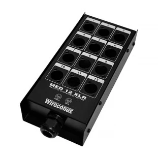 MEDUSA WIRECONEX 12 FURAÇOES XLR SEM CONECTORES COM 1 PRENSA CABO DE NYLON MED2 12 1S - 13545 - FR