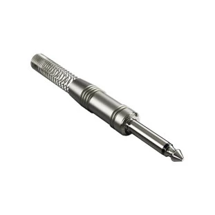 PLUG P10 WIRECONEX MONO PROFISSIONAL 6,3MM 1/4 TS METAL NICKEL COM MOLA WC 244/TS - 4338