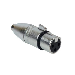 ADAPTADOR METAL WIRECONEX RCA FEMEA X CANNON XLR FEMEA NIQUEL WC 244 AD - 8814 - FR