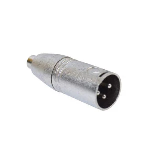 ADAPTADOR METAL WIRECONEX RCA FEMEA X CANNON XLR MACHO NIQUEL WC 245 AD - 8815 - FR