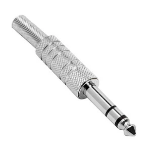 PLUG P10 STEREO METAL COM MOLA NIQUEL - PGPZ0005