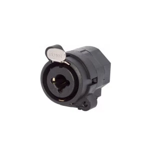 PLUG COMBO WIRECONEX CANNON XLR PAINEL FEMEA PLASTICO + JACK J10 MONO E STEREO PLASTICO WC 330 COMBO - 11819