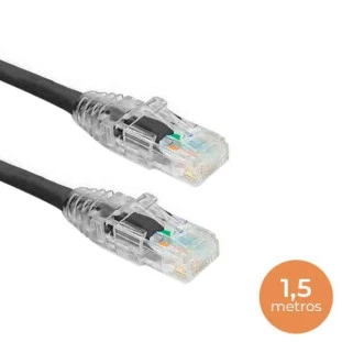 CABO DE REDE SOHO PLUS PATCH CORD U/UTP CAT-5 CMX T568A/B 1,5M PRETO - 35103022