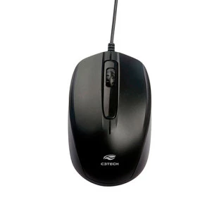 MOUSE OFFICE C3TECH USB 1000DPI PRETO MS-30BK - 302021300100
