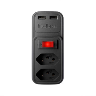 ADAPTADOR COM CARREGADOR 2 USB E 2 TOMADAS INTELBRAS EAC 202 - 4820049 - FR
