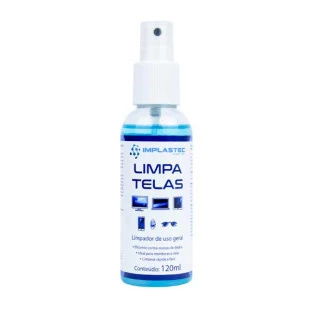 LIMPA TELAS IMPLASTEC AZUL 120ML SEM FLANELA - PACL12020CX