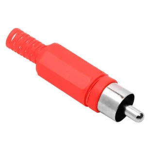 PLUG RCA PLASTICO VERMELHO - PGRC0004