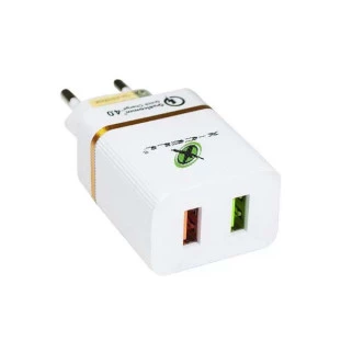 CARREGADOR ULTRA RAPIDO XCELL 4.0A 18W QUICK CHARGE COM 2 USB BRANCO - XC-UR-15