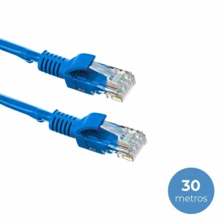 CABO DE REDE XCELL PATCH CORD UTP CAT-5 CMX 30M AZUL - XC-CR-30M