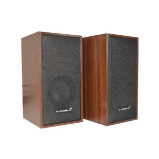 CAIXA DE SOM XCELL MULTIMIDIA SPEAKER 2.0 10WRMS CONEXAO P2 ACABAMENTO EM MADEIRA MARRON - XC-CM-16-M