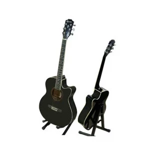 VIOLAO CRAFTER ACUSTICO AÇO CUTWAY CORPO TILIA E BRAÇO MOGNO COR PRETO FOSCO - HS-40M BK - FR
