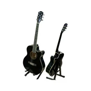 VIOLAO CRAFTER ACUSTICO AÇO CUTWAY CORPO TILIA E BRAÇO MOGNO COR PRETO - HS-40G BK - FR