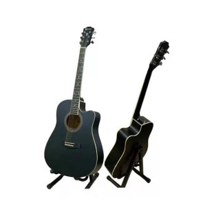 VIOLAO CRAFTER ACUSTICO AÇO FOLK CUTWAY CORPO TILIA E BRAÇO MOGNO COR PRETO FOSCO - HS-41M BK - FR