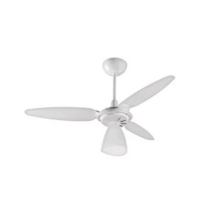 VENTILADOR DE TETO VENTISOL WIND LIGHT BRANCO 3 PAS BRANCAS COM LUSTRE 130W CV3 220V - 407 - FR
