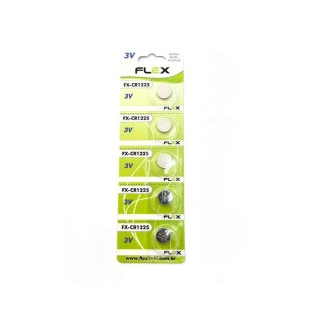 BATERIA LITHIUM FLEX GOLD 3V CR1225 C/5 - FX-CR1225