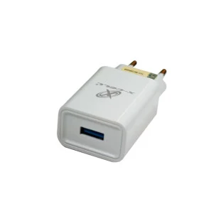 CARREGADOR SUPER RAPIDO XCELL 2.4A 1 ENTRADA USB BRANCO - XC-USB-10