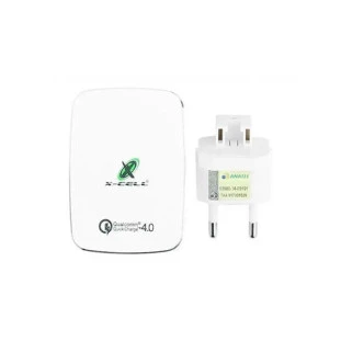 CARREGADOR ULTRA RAPIDO XCELL 5.1A 27W QUICK CHARGE 4.0 COM 3 USB 3.0 BRANCO - XC-UR-21