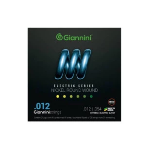 ENCORDOAMENTO PARA GUITARRA GIANNINI NICKEL ROUND WOUND GEEGST12 (.012 - .054) - 5962