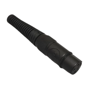 PLUG CANNON XLR CSR FEMEA PROFISSIONAL PRETO Q-23BK - 0436