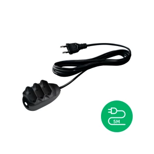 EXTENSAO ELETRICA INTELBRAS 3 TOMADAS 2 PINOS 10A 5M CABO PP 2X0,75MM PRETO EXT 2005 - 4830147