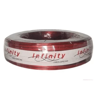 FIO BICOLOR INFINITY P/ SOM 2X2,50 (12) 100M PRETO/VERMELHO - TKB027