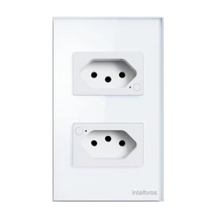TOMADA DUPLA INTELIGENTE INTELBRAS 10A SMART WI-FI ETS 1002 BRANCA - 4850064