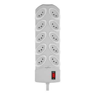 PROTETOR ELETRONICO DANEVA 10 TOMADAS PP 3 X 0,75 2P+T 1,3M CINZA - DN1802