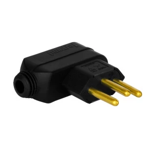 PLUGUE PIAL LEGRAND 2P+T 10A COMPACTO SAIDA LATERAL PRETO - 615911