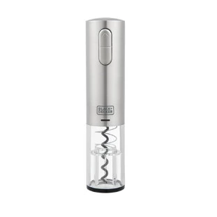 ABRIDOR DE VINHO BLACK+ DECKER EM INOX GOURMAND GRIS USB - W10-BR