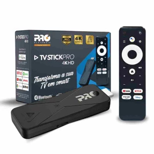 SMART TV BOX PROELETRONIC STICKER 4K WIFI DUAL BAND BLUETOOTH 2GB RAM - PROSK-1000