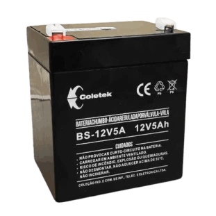 BATERIA SELADA COLETEK 12V 5AH PARA NOBREAK BS-12V5A T1 CLK - 357030110100