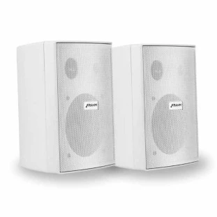 CAIXA DE SOM AMBIENTE FRAHM 4 POL PS200 60W 8 OHMS BRANCA C/ SUPORTE (PAR) - 31649