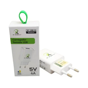CARREGADOR TOMADA XCELL 4A C/ 1USB BRANCO (ANATEL) - XC-USB-10