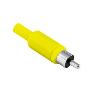 PLUG RCA PLASTICO AMARELO - PGRC0009
