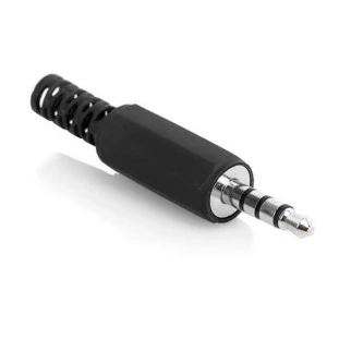 PLUG P3 4C PLASTICO 4C NIQUEL PRETO COM PROTETOR DE CABO - 64.1.357 - FR