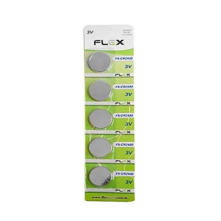 BATERIA LITHIUM FLEX GOLD 3V CR2430 C/5 - FX-CR2430